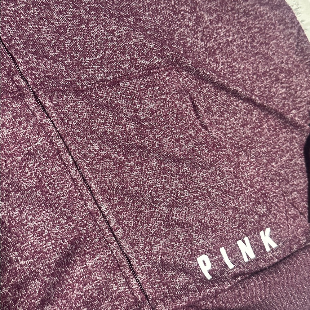 PINK Victoria's Secret Women's Maroon zip up - Picture 3 of 7